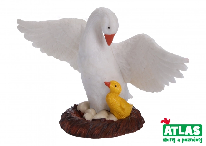 Goose with Gosling Figurine