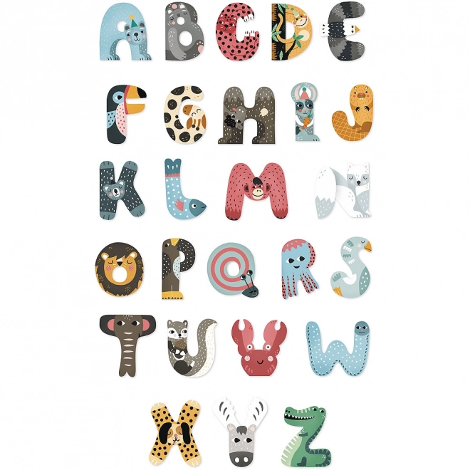 Animal Alphabet Wooden Letter X