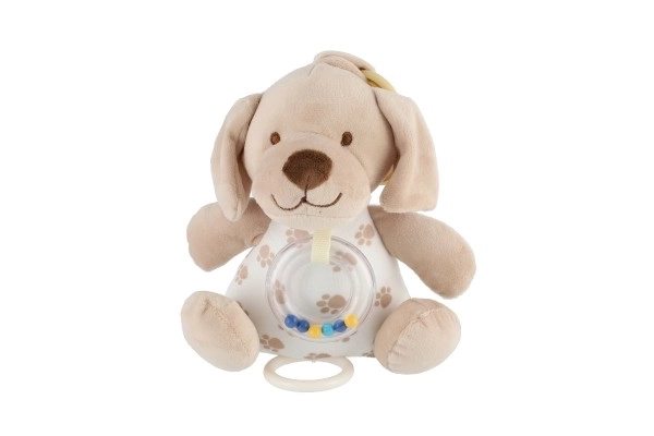 Pull String Musical Plush Dog Rattle