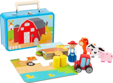 Small Foot Puzzle in legno con personaggi Fattoria