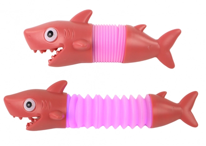 LED Glowing Stretch Shark Stress Relief Tube Toy