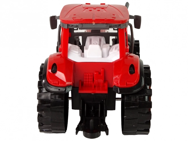 Friction-Powered Red Tractor with Cultivator