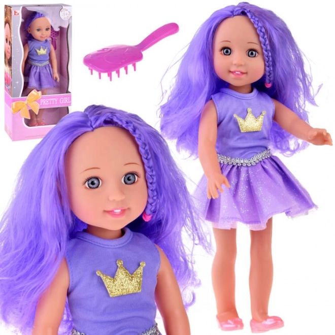 Queen of Purple Doll with Purple Hair 38 cm