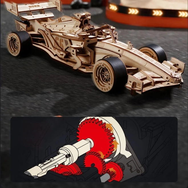 3D Wooden Puzzle Racing Car