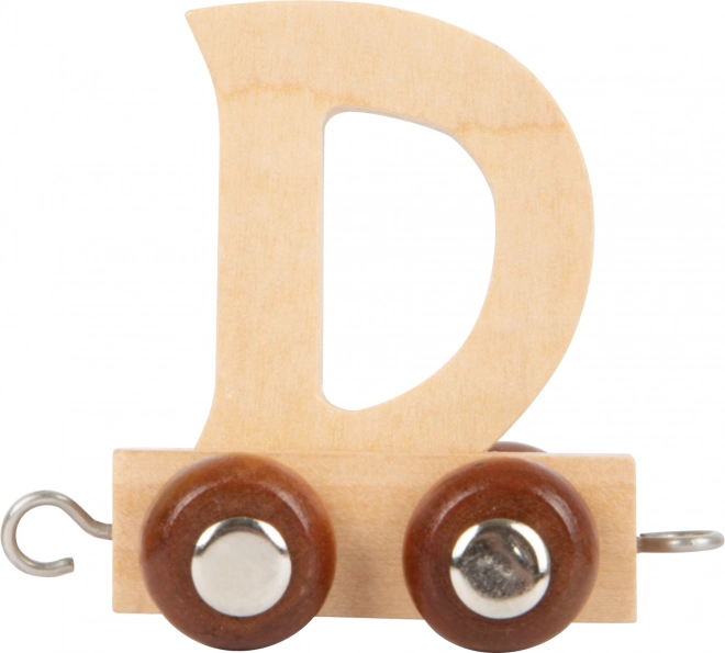 Wooden Alphabet Train Car Letter D