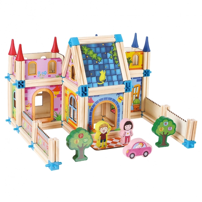 Colorful Wooden Castle Building Set