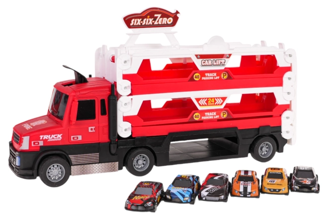 Interactive Red Truck with Launcher 2-in-1 & Accessories – Red