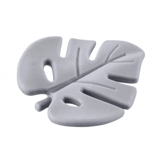 Silicone Baby Teether Leaf Dove Grey