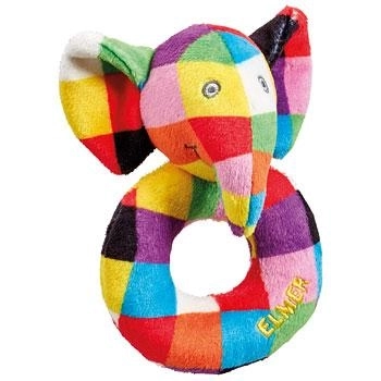 Rainbow Rattle Ring Elmer