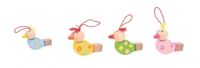 Wooden Bird Whistle Yellow