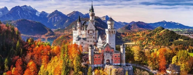 Panoramic Neuschwanstein Castle 1000 Piece Puzzle