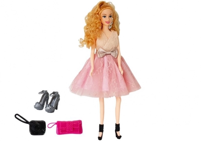 Blonde Fashion Doll with Handbag and Heels