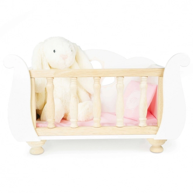 Wooden Doll Cradle Sleigh