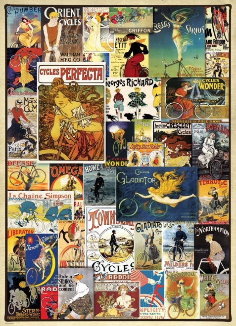 Eurographics Puzzle Vintage Cycling Posters 1000 Pieces