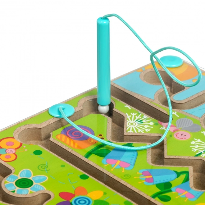 Flower Wooden Motor Skills Maze with Magnetic Pen