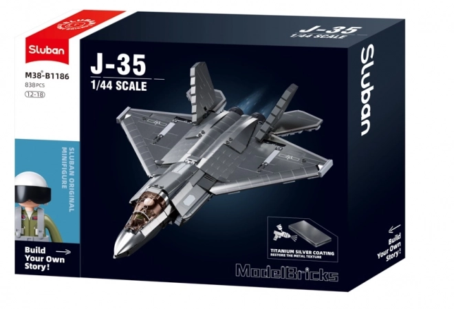 Sluban Stealth Aircraft Metal Building Set