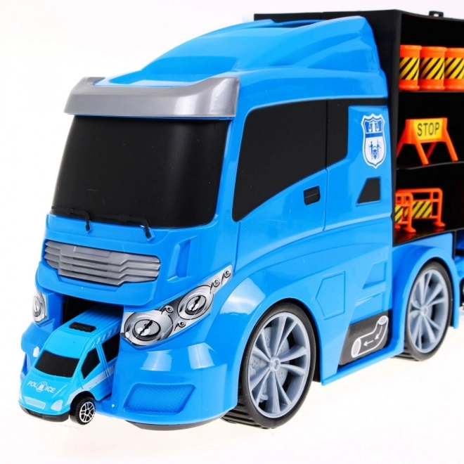 Police Truck 2-in-1 with Storage and Slide for Kids 3+