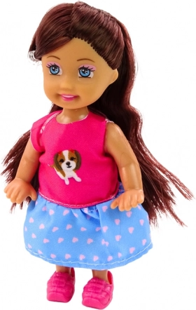 Adorable doll ready for adventure
