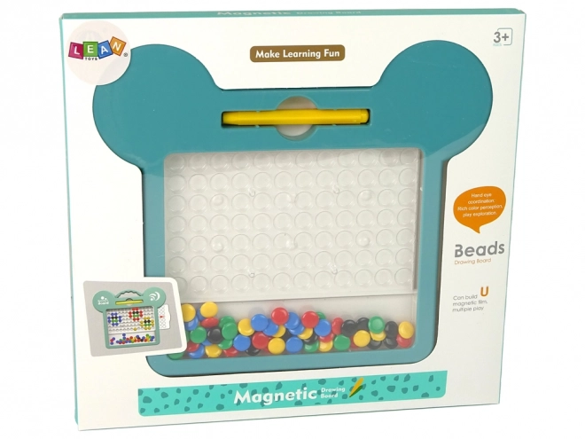 Magnetic Drawing Board with Shapes and Beads