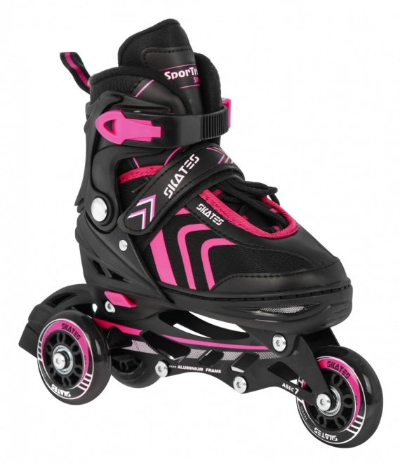 4-in-1 Roller Skates Ice Skates for Kids Size 39-43 Pink