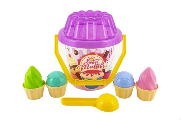 Sand Play Set with Bucket, Shovel, and Molds