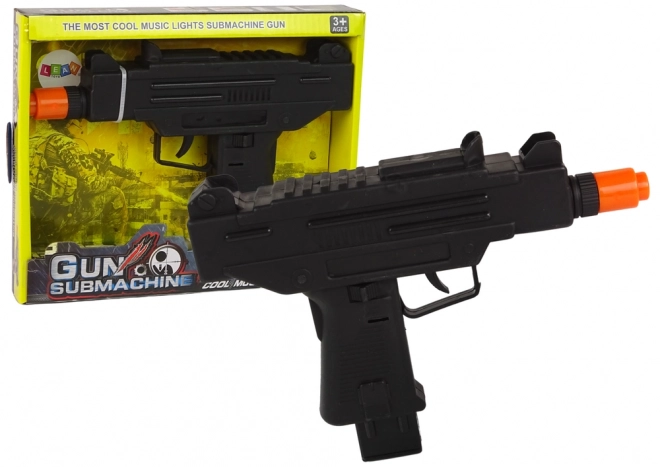 Children's Black Toy Gun with Vibration and Sound