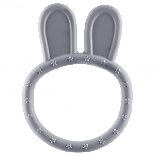 Silicone Teether Rabbit in Dove Grey