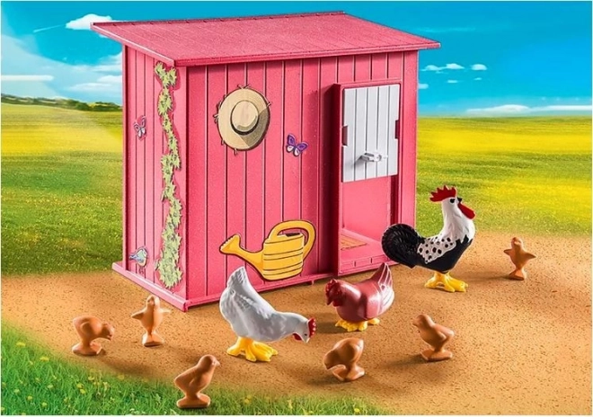 Farm Animals Set with Chickens and Chicks