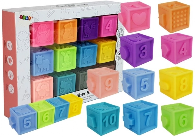 Sensory Soft Block Set with Animals and Numbers