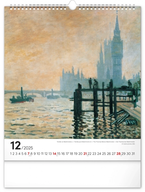 Claude Monet 2025 Wall Calendar