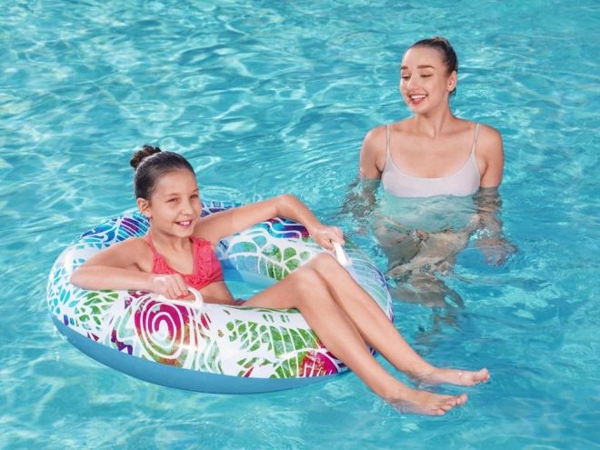 Colorful Inflatable Swimming Ring – Blue