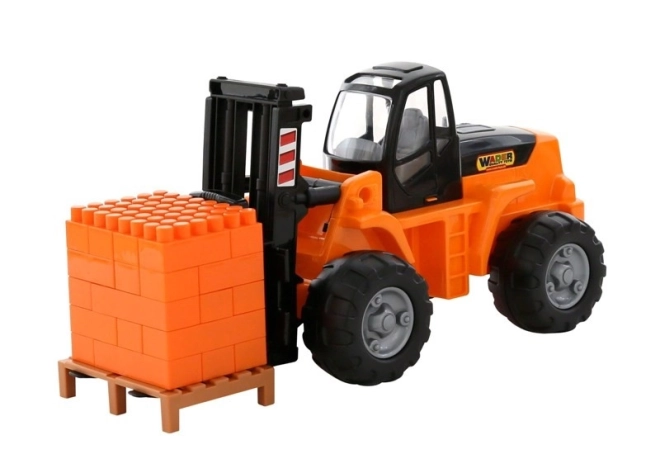 Forklift Toy with Building Blocks