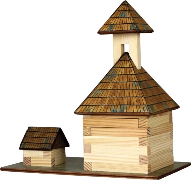 Wooden Bell Tower and Well Construction Set