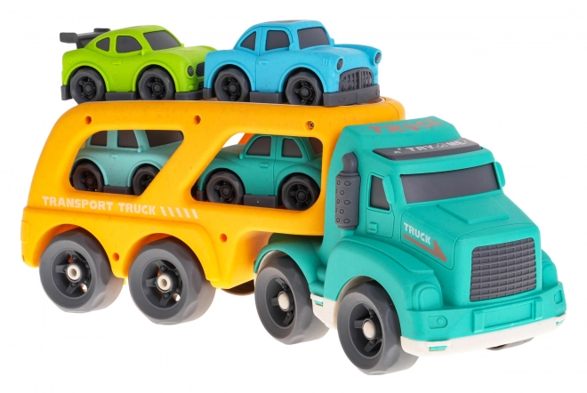 Interactive BIOplastic Tow Truck and Cars for Kids