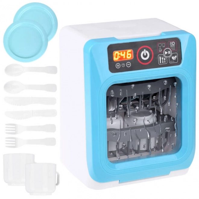 Automatic Dishwasher Toy Set with Dishes and Cutlery