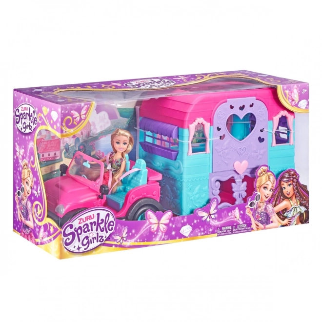 Sparkle Girlz Jeep and Camper Playset