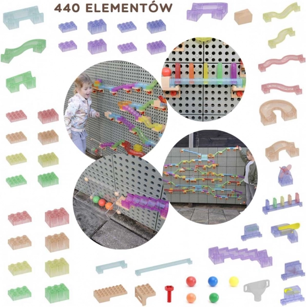 Masterkidz construction set ball track STEM Board 440 pieces