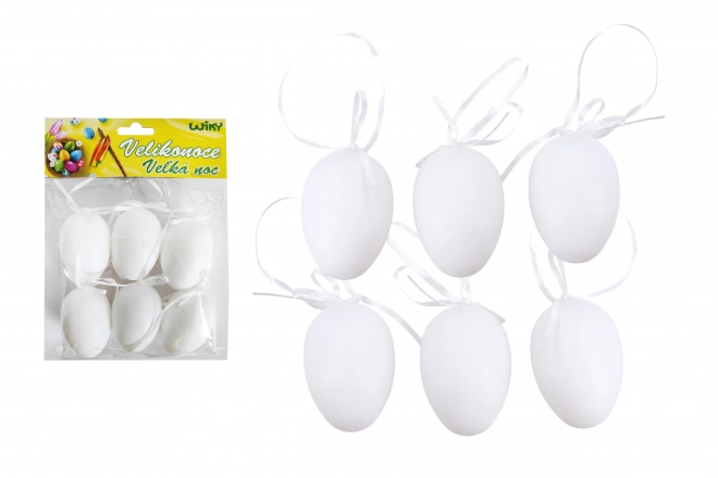 Decorative Hanging White Plastic Eggs