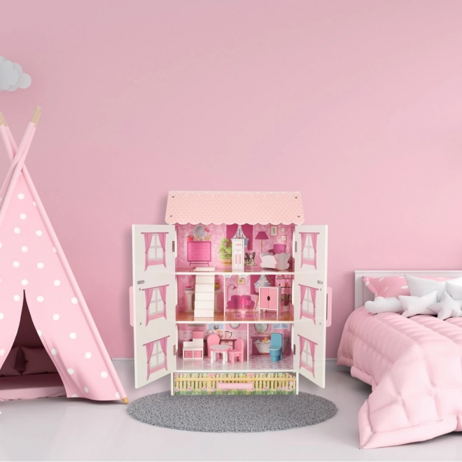 Maison de poupées en bois Lulilo Papilio rose 80cm