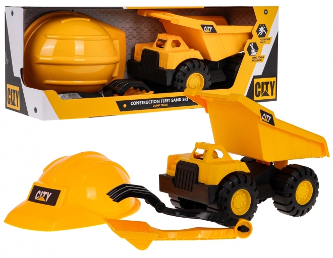 Dump Truck and Helmet Set