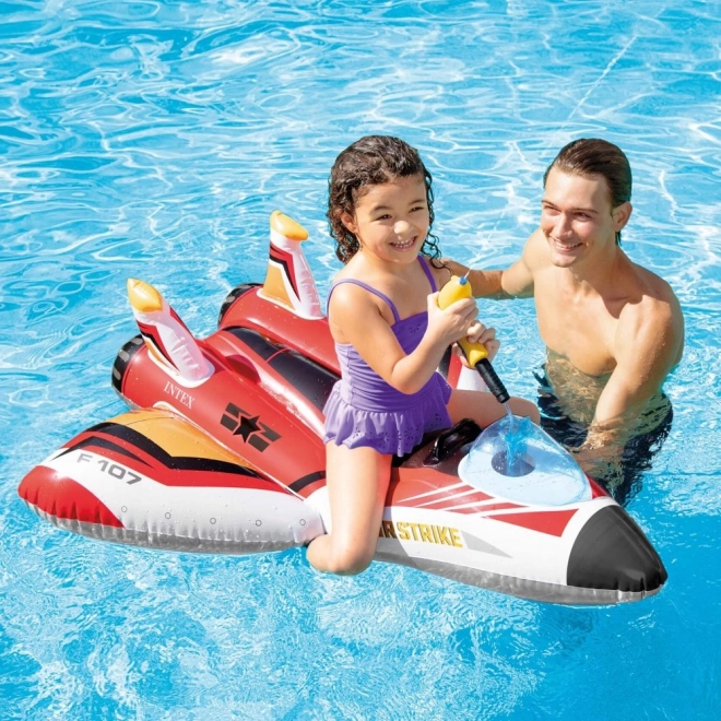 Inflatable airplane with water cannon, red INTEX 57536