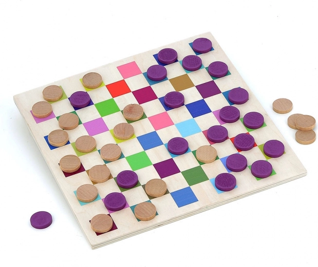 Vilac Wooden Colorful Checkers