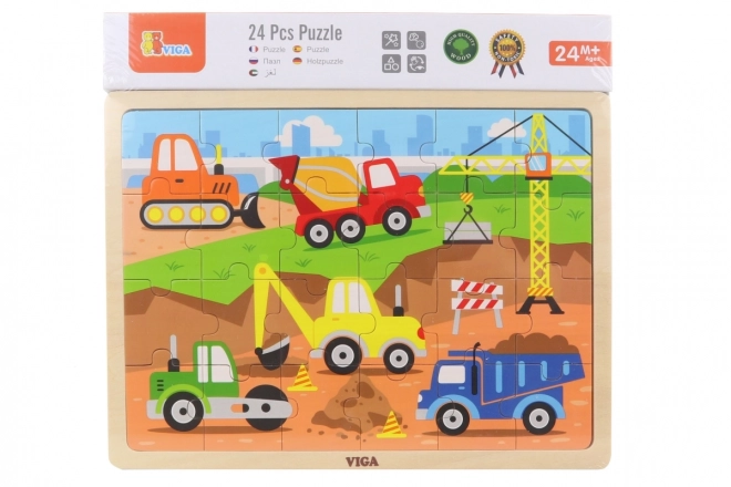 Drewniane puzzle 24 części - budowa