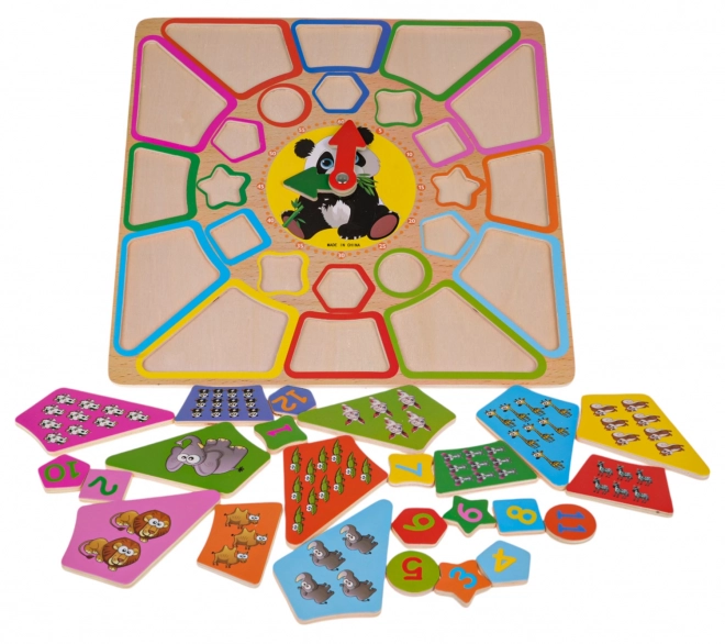 Educational Board Clock and Counting Panda