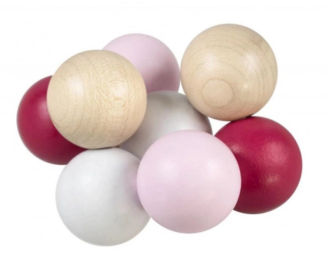 Wooden Bead String Toy - Pink