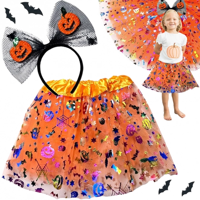 Halloween costume skirt set with headband