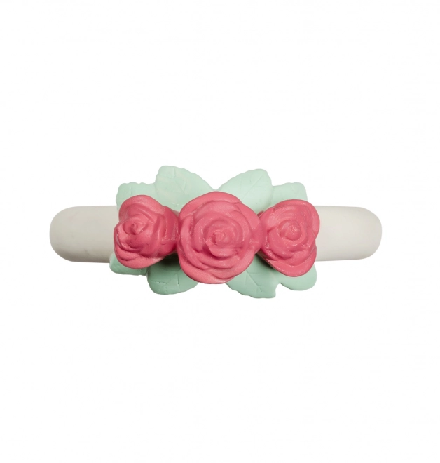 A Little Lovely Company rubber teether with roses