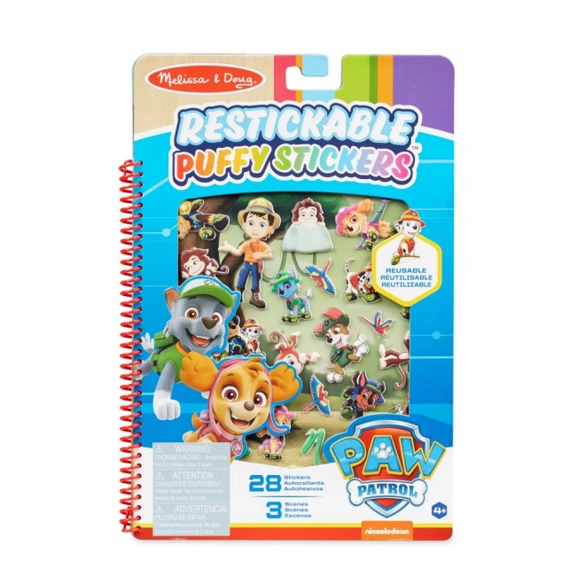 Paw Patrol Reusable Puffy Stickers - Jungle Edition