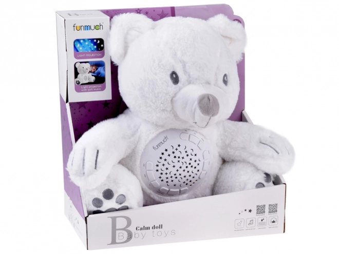 Plush White Bear Lullaby Projector Lamp