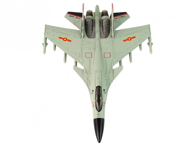 Friction-Powered Fighter Jet Gray 1:72 Scale